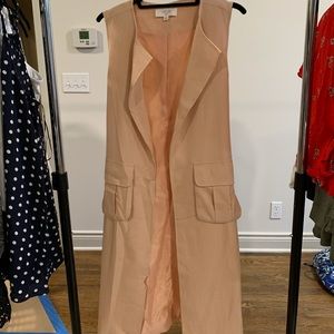 Blush long vest